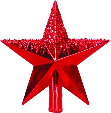Glittered Star Tree Top, 27cm