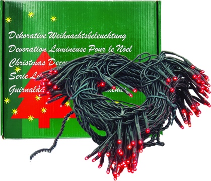 100-LED Red Tip Fairy Lights, 16.5m