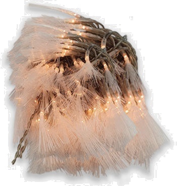 40-Bulb Fiber Optic String Lights, 5.5m