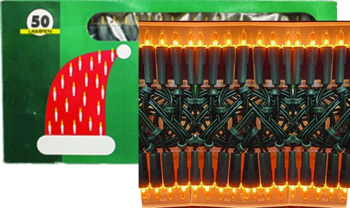 50-Bulb Incandescent Lights, 7m