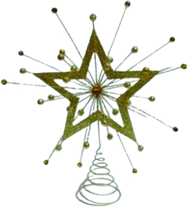 Beaded Atomic Star Burst Topper, 48cm