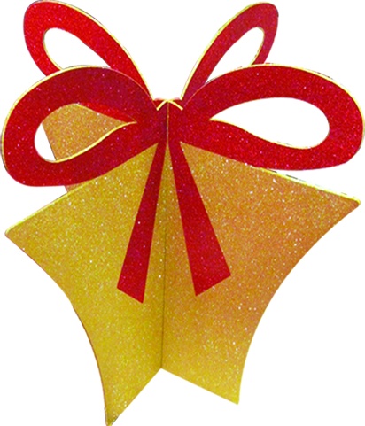 Glittered Slotted 3D Gift Box, 34cm