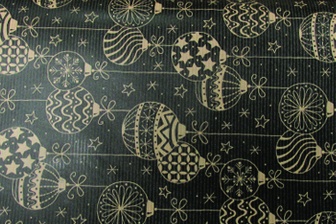 Printed Gift Wrap Rustic Baubles, 10m