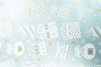 Printed Gift Wrap Snowy Presents, 10m