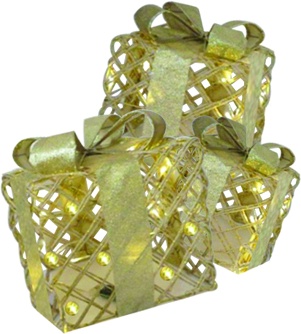 Gift Box Wicker Glow Set, 15-25cm