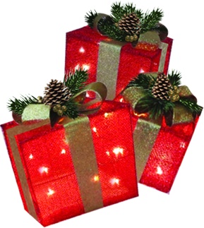 Light-Up Gift Box Set, 15-25cm