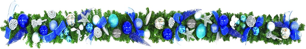 Decorated Garland, 9' x 10"