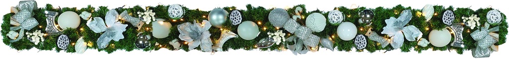 Decorated Garland, 9' x 10"