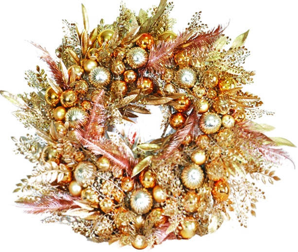 Bauble Wreath, 65cm