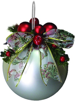 Decorated Matte Ball, 25cm
