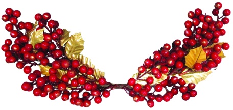 Swag with Berries and Leaves, 60cm