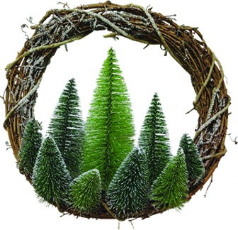 Wintry Forest Wreath, 40cm