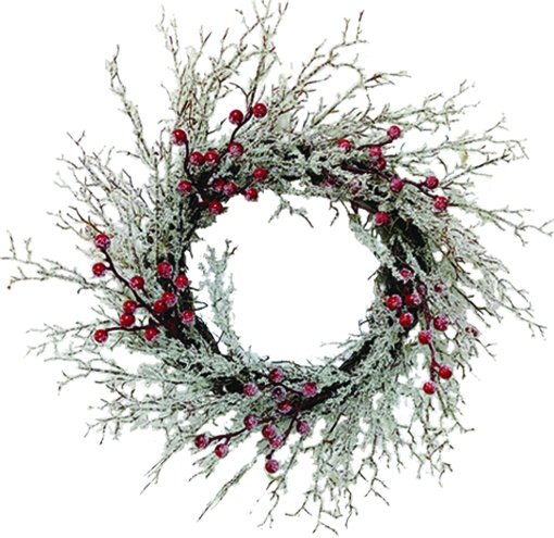 Wintry Wreath with Berries, 55cm