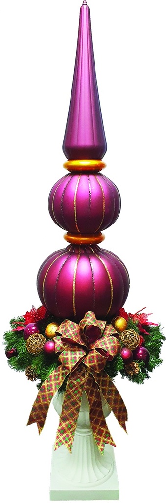 Tartan Bow Standing Finial, 1.5m
