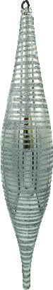 Striped Glittered Shuttle, 33cm