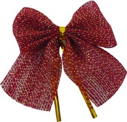 Handmade Crosshatch Mesh Bow, 7.5cm