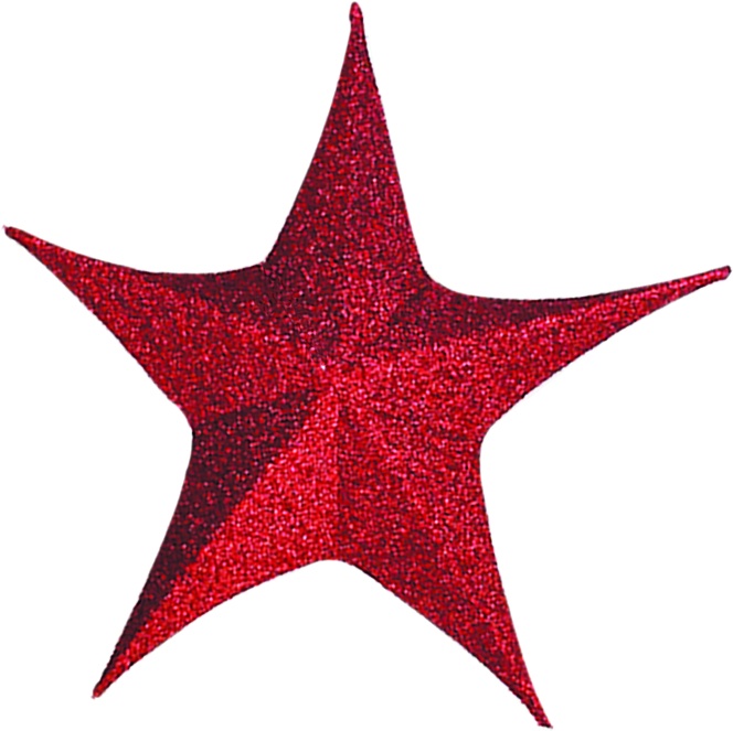 Glitter Long-Point Fabric Star, 75cm