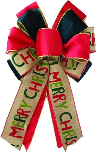 Velvet Bow Merry Christmas Tails, 40cm