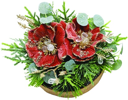 Poinsettia Centerpiece, 20.5cm