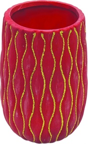 Glittered Slim Pot, 15cm