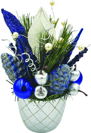 Decorated Pot, 10cm