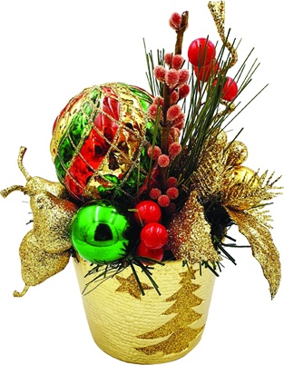 Decorated Pot Quilted Egg, 10cm