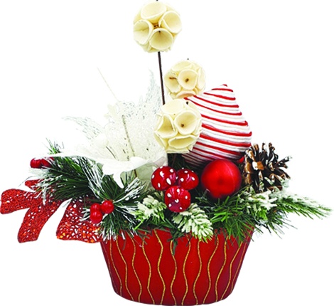 Christmas Arrangement Pot, 17cm
