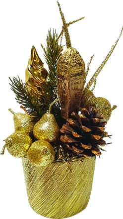 Decorated Pot, 10cm