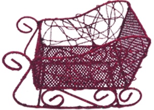 Wireframe Sleigh Centrepiece, 16cm
