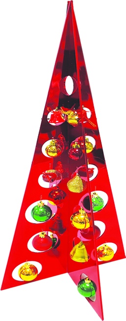 Slotted Pyramid Tree with Balls, 61cm