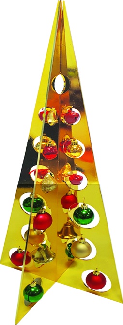 Slotted Pyramid Tree with Balls, 61cm