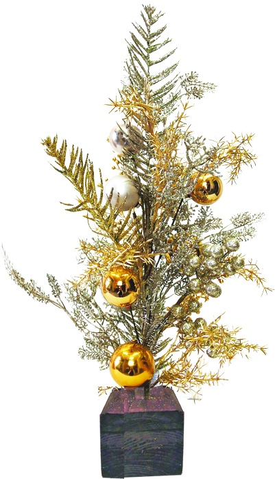 Tabletop Tree Glitter Fern Spray, 60cm