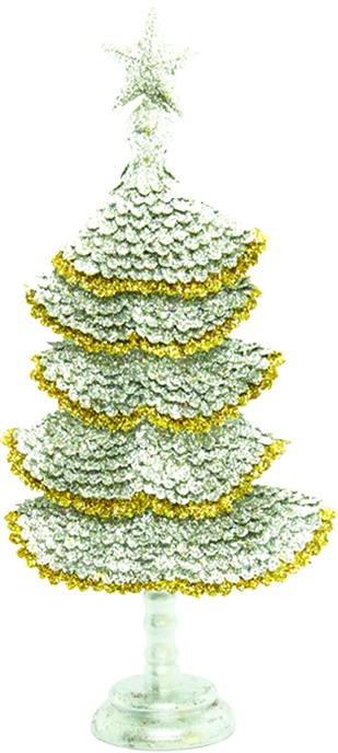 Layered Tree With Star, 60cm