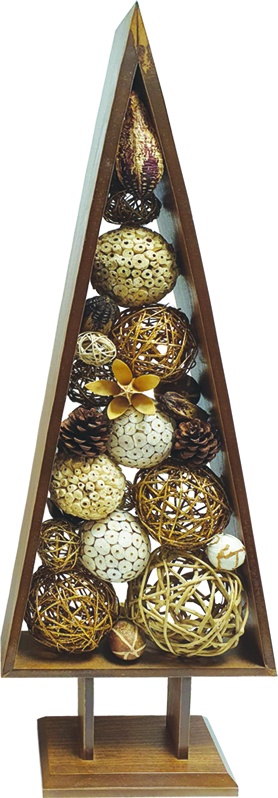 Wooden Tree With Dried Botanicals, 94cm