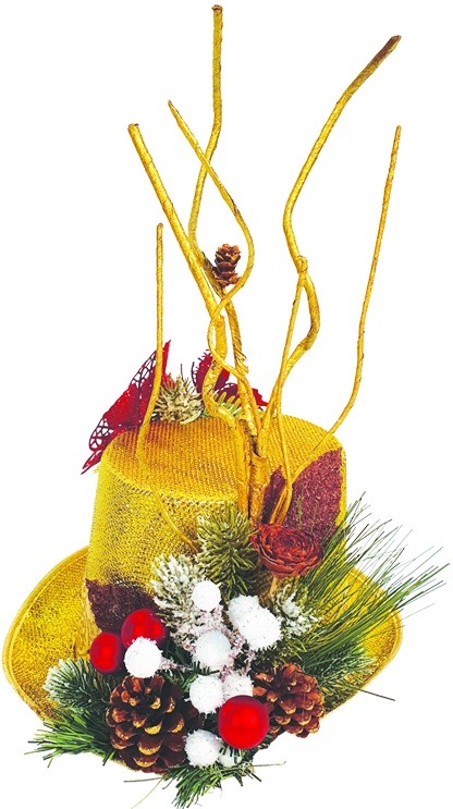 Top Hat Twig Spray, 42cm