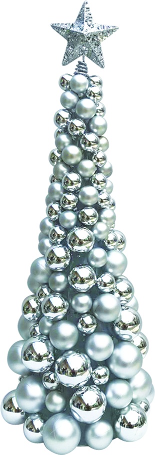 Cone Bauble Tree with Star, 1.2m