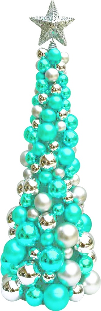 Cone Bauble Tree with Star, 1.2m
