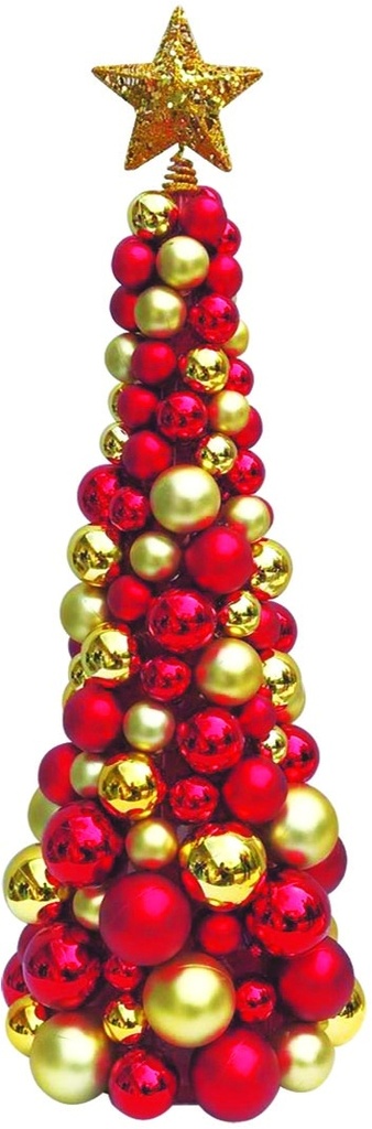 Cone Bauble Tree with Star, 1.5m
