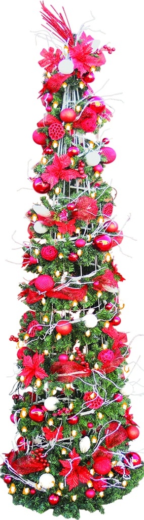 Luxuriously Decorated Garland Cone, 7'