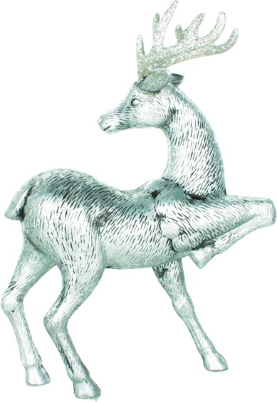 Deer with Head Turned and Antique Finish, 46cm