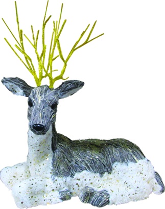 Statuesque Sitting Deer, 48cm