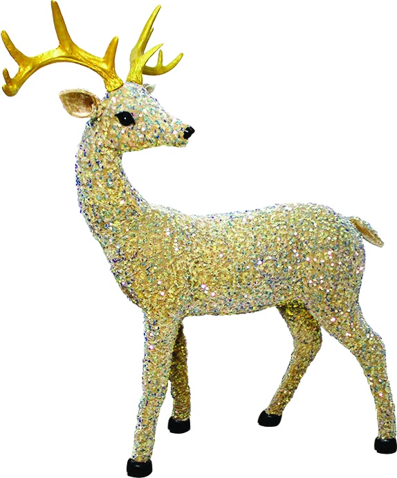 Studded Deer with Turned Head, 89cm