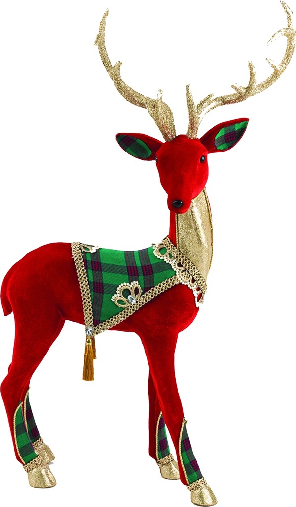 Deer Tartan Tassel Saddle, 55cm
