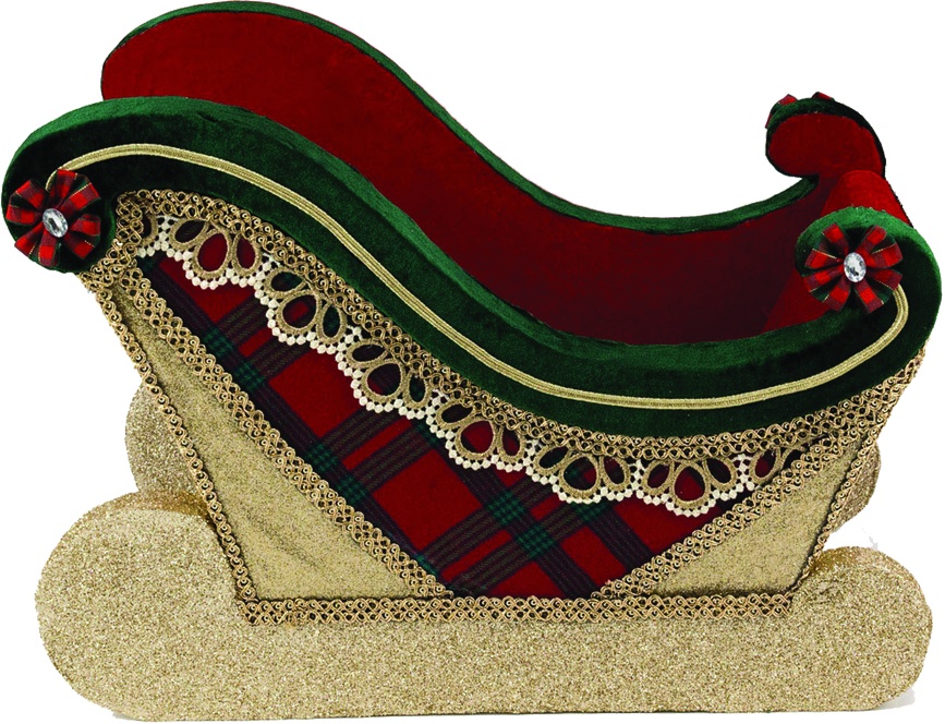 Plush Sleigh, 46cm