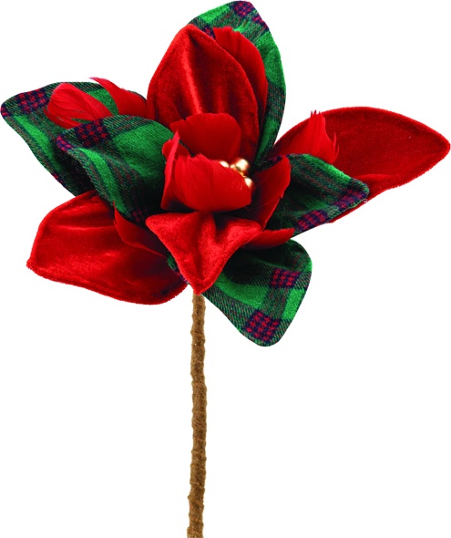 Poinsettia Pick, 23cm