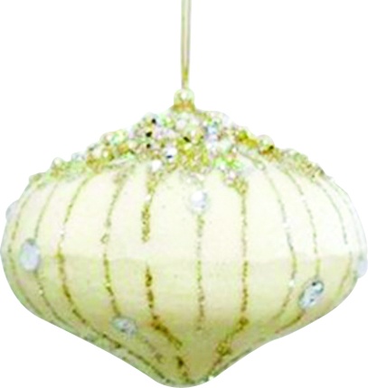 Glittered Striped Jewel Onion, 11.5cm