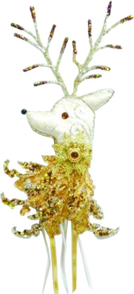 Velvet Deer with Tassel, 43cm
