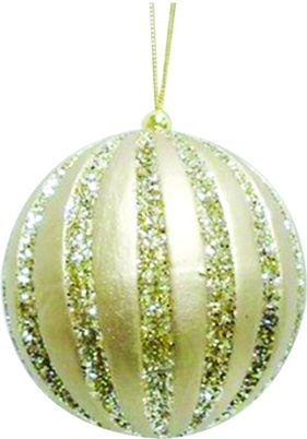 Glittered Metallic Ball, 8cm