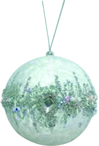 Velvet Glitter Bauble, 10cm