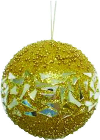 Glass Mirror Bauble, 11.5cm